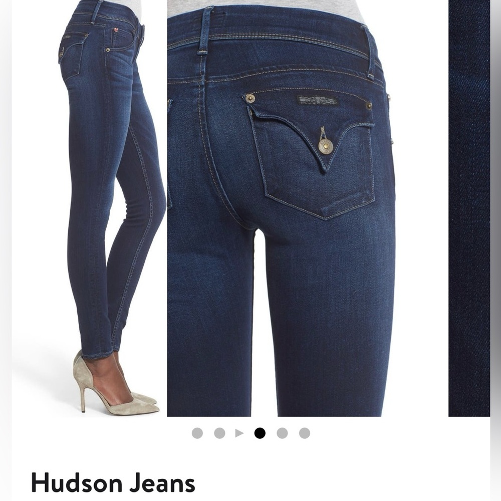 Hudson mid rise skinny jeans